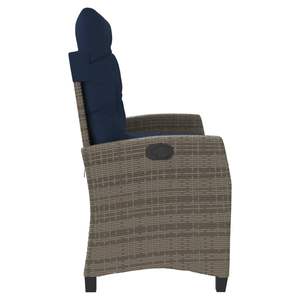 ม้านั่งในสวนแบบปรับเอนได้สีน้ำเงินกรมท่า ม้านั่งสำหรับลานบ้านที่นั่งสบายสีเทา - Product Image 4