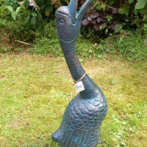 Antique Duck Sculpture Patina Green Antique Finish <b>Hand</b> <b>Casted</b> Technique Garden Suppies Custom Bird Statue For Decoration - Product Image 4