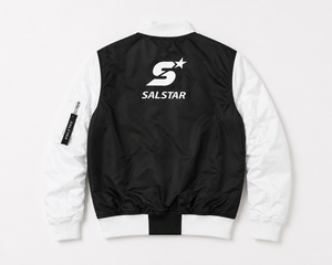 Salstar <b>Waterproof</b> Winter Bomber <b>Jacket</b> OEM Manufacturer Wholesale Streetwear Varsity <b>Jacket</b> Men Custom Black <b>White</b> Contrast - Product Image 4