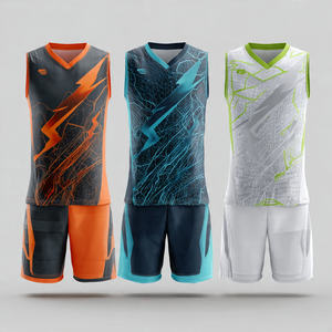 Ensemble de maillot et short de netball 100 % polyester, col en V, sans manches, pour hommes, sublimation, entraînement, uniformes de netball - Product Image 1