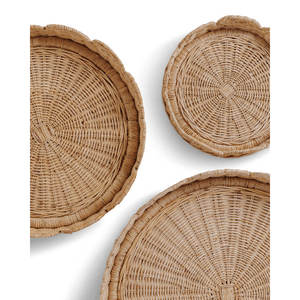 Plateau à outils rond en rotin - Product Image 3