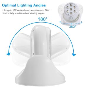Wireless LED Spotlight 90 Degrees <b>Motion</b> <b>Sensor</b> Night Lamp 360 Degrees Rotate Cordless Stairs <b>Lights</b> 23ft Sen Night <b>Lights</b> - Product Image 5