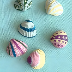 Shell <b>painting</b> art handmade seashell crafts painted seashells bulk sea shells <b>ocean</b> theme decor - Product Image 1