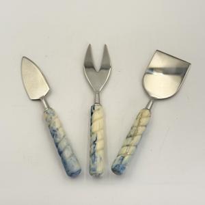 Juego de Quesos de Diseño, 3 Piezas, Utensilios para Queso Modernos y Elegantes, Acero Inoxidable Pulido a Espejo, Juego de Quesos de Lujo para Mesa - Product Image 2
