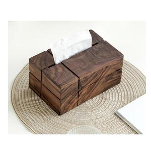 Smooth Finished Wooden Napkin Box Dispenser For Home Office & Car Use Custom <b>Tissue</b> Box Holder For Decorative Table Accessories - Product Image 2