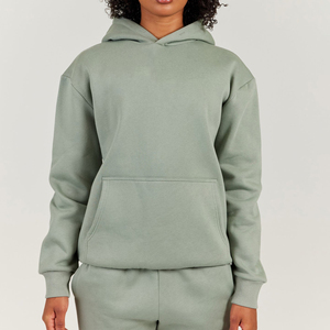 Sweat à capuche oversize pour femme, décontracté, uni, en polaire, pour l'automne et l'hiver - Product Image 4