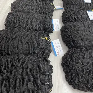 卸売ベトナム髪蒸しビルマ巻き毛バンドルヘアエクステンションベトナム二重層織りサプライヤーもつれなし