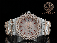 Premium Iced Out Moissanit-Diamant Hip-Hop Edelstahl-Armbanduhr für Herren Luxus-Zeitmesser für Hochzeiten und Exklusive Geschenke