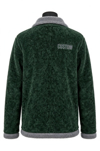 Men Winter Green Fleece Jacket Full Zip Sherpa Outerwear Warm Thick <b>Shaggy</b> <b>Coat</b> Custom Casual Heavyweight Plush Design Outdoor - Product Image 3