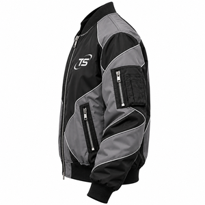 Chaqueta Bomber de Lona para Hombre, Modelo TS-007 de Track Stuff, Estilo Urbano, Cuello Alto, Impermeable, Resistente al Viento y Transpirable, Gran Venta de Invierno - Product Image 3