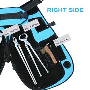 Kit de Herrador y Forja con Delantal, Pinzas para Horno, Pinzas para Caballos, Separador de Cascos, Corta-Cascos, de Acero Inoxidable Forjado, de Cuero, Protector - Product Image 4