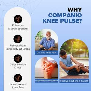 Masajeador de rodilla inalámbrico Campanio CE40 TENS recargable para terapia eléctrica de rodilla, artritis, recuperación de lesiones deportivas, dolor de rodilla - Product Image 3