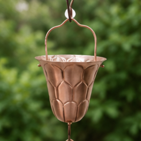 ชุดถังแขวนโซ่ทองแดงสำหรับตกแต่งสวนกลางแจ้ง สไตล์เรียบง่าย - Product Image 4