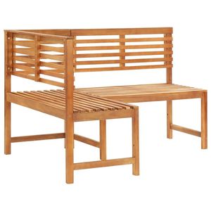 Banc d'angle de patio en bois d'acacia massif 55.1 pouces-Mobilier d'extérieur élégant - Product Image 3