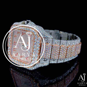 Reloj de Pulsera Mecánico Analógico de Acero Inoxidable con Incrustaciones de Moissanita para Hombre, Esfera Cuadrada, Estilo Lujoso, Hip Hop, para Negocios - Product Image 3