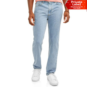 Pantalon en jean premium à taille élastique, coupe confortable, en mélange de coton durable, ajustement souple, vente en gros - Product Image 1