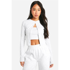 Conjunto Deportivo de 2 Piezas para Mujer, Sudadera con Cierre y Cuello en V, Pantalones de Jogging Casuales - Product Image 1