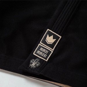 Kimono de Jiu-Jitsu Brésilien (BJJ) noir sur mesure, 100 % coton respirant et anti-rétrécissement, avec broderie de haute qualité, tissu durable 450g, pour adultes unisexes - Product Image 4