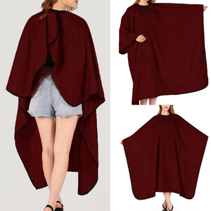 Capes de Coiffure Professionnelles OEM en Gros pour Salons de Barbier – Couleur Bordeaux Extra Longues et Ajustables pour la Coupe de Cheveux - Product Image 4