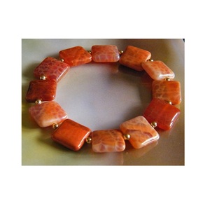 Pulsera de Cuentas Geométricas de Coral, Chapada en Oro, Unisex, Joyería Clásica de Moda, Accesorio Moderno para Mujeres y Niñas - Product Image 3