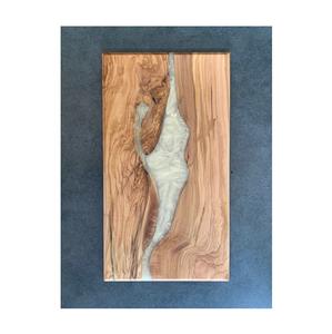 Plateau en bois et résine fait main de qualité supérieure, plateau d'organisation artistique, plateau à café personnalisé, plateau de service durable en bois et résine pour les fêtes - Product Image 1