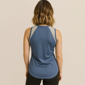 Camiseta sin Mangas Personalizada 100% Poliéster para Mujer, Ropa Deportiva para Gimnasio, Transpirable, de Secado Rápido, Fabricante OEM ODM de Marca Privada - Product Image 3
