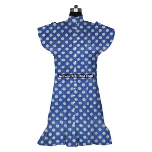 Robe en coton bohème de créateur, imprimé indien fait main, style ethnique, pour femme, tenue de soirée d'été, mode ethnique Inde & Pakistan - Product Image 2
