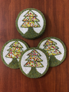 Best Selling Handmade Seed <b>Beads</b> <b>Coaster</b> Set Buddhist Style Unique Designs for Tea Coffee Wine ETC Handmade - Product Image 2