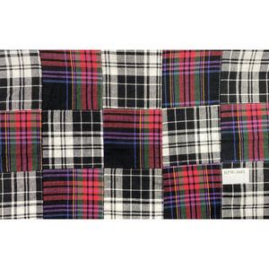 Tela de tul 100% con estampado de arcoíris brillante y patchwork colorido, tela de encaje de algodón tejido en rollo para vestido de patchwork. - Product Image 2