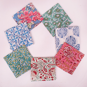 Luxury Fashionable Floral Block Printed Summer Breathable Cotton Square Wristband Boho Style Multifunctional Bandana Quick Dry - Product Image 3