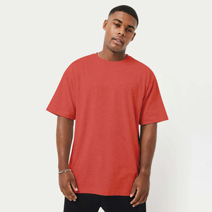 Men's Oversized Cotton Breathable Washed Silk Screen Printed T-Shirt Short Sleeve O-Neck Casual Solid Color Knitted Plain Dyed - Product Image 5