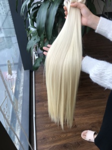 Prix de gros Cheveux humains vietnamiens os droit Super Double Drawn Blanchiment à 613 Blonde, Kim K Genius Weft - Product Image 5