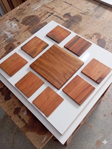 Modern Eco-Friendly Solid Wood <b>Coasters</b> Natural Acacia Wood <b>Drink</b> <b>Coasters</b> for Home Decoration for tea and coffee Set of <b>coaster</b> - Product Image 5