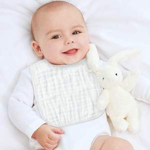 Lot de bavoirs pour bébé en mousseline de bambou 100% doux - Absorbent les râles, durables et respectueux de la peau - Product Image 3