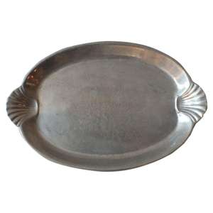 Grande assiette ovale de service de haute qualité en laiton, avec bordure décorative personnalisée, pour usage hôtelier. - Product Image 6