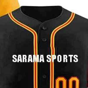 Dernier design de maillot de baseball pour hommes à prix avantageux, couleur unie, taille personnalisée, maillot de baseball en sublimation - Product Image 2