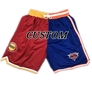 Shorts de basketball personnalisés pour hommes, jaune et violet, en mesh, avec cordon de serrage à la taille, style sportif, respirant, design à rayures latérales - Product Image 6
