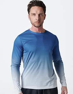 Lot de 3 T-shirts unisexes à manches longues Dry Fit, hauts de performance athlétique légers avec trous pour les pouces, respirants et anti-bactériens - Product Image 3