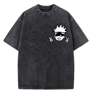 เสื้อยืดแขนสั้นพิมพ์ลายการ์ตูนไซส์ใหญ่สำหรับผู้ชาย คอกลม ผ้าเจอร์ซีย์ลำลอง 100% ผ้าฝ้าย ดีไซน์โลโก้ด้านหน้า - Product Image 1