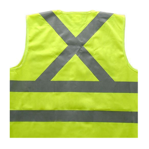 Gilet de sécurité réfléchissant haute visibilité en coton, multi-poches, unisexe, couleur personnalisable, boutons côtelés, UPF 35, séchage rapide, 300g - Product Image 3