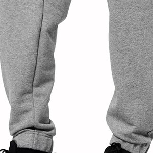 Pantalones Deportivos de Algodón Gris para Hombre, Cintura Elástica con Cordón, Pantalones Casuales para Correr con Bolsillos Laterales, Ropa de Otoño - Product Image 4
