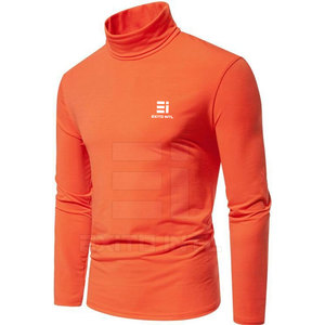 เสื้อยืดคอเต่าผู้ชายทรงปกติ แขนยาว ผ้าฝ้าย 100% สวมใส่สบาย เป็นมิตรกับสิ่งแวดล้อม ระบายอากาศได้ดี แห้งเร็ว ขายส่ง - Product Image 2