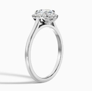 Round Cut Moissanite <b>Ring</b> 925 Sterling Silver Rhodium Plated Classic Engagement <b>Ring</b> <b>Dainty</b> Minimalist Elegant Bridal Jewelry - Product Image 3