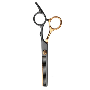 Kit de ciseaux à effiler professionnels de qualité supérieure en acier inoxydable 4Cr13, ciseaux pour droitiers, peigne, revêtement coloré pour usage en salon - Product Image 3