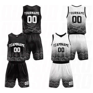 Uniformes de basket-ball réversibles personnalisés en gros, maillot de basket-ball par sublimation rose et gris, ensemble d'équipe personnalisé - Product Image 1