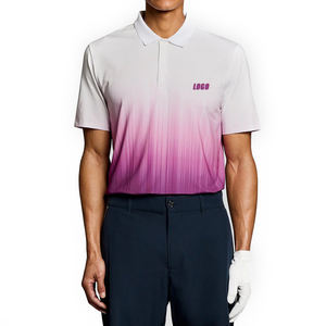 Polo Ligero de Golf con Degradado para Hombre, Premium, Transpirable, Elástico, Informal, Verano, con Opción de Logotipo Personalizado - Product Image 1