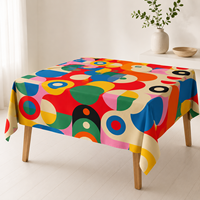 Nappe de mahjong pliable colorée, nappe carrée en Polyester imprimée abstraite moderne, décoration de table pour la maison, nappe pour soirée de jeu