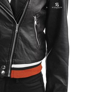 Luxury <b>Women's</b> PU <b>Leather</b> <b>Jacket</b> Black Motorcycle Style Outdoor Autumn Winter Fashion Outerwear 2026 - Product Image 2