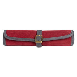 Jeu de backgammon en cuir avec dés, plateau de jeu portable pour voyage, design rouge classique, durable pour adultes - Product Image 3