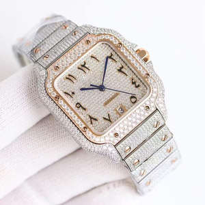 Reloj Mecánico de Lujo con Moissanita, Probador de Diamantes, Reloj Iced Out para Hombre, Bisel de Acero Inoxidable, Reloj de Rapero con Diamantes VVS - Product Image 3